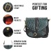 ASHIBO Saddle Bag For Women Girls Croco Embossed Printed Leather & Nappa Genuine Leather With Flap Closure Crossbody Bag Coco Green