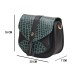 ASHIBO Saddle Bag For Women Girls Croco Embossed Printed Leather & Nappa Genuine Leather With Flap Closure Crossbody Bag Coco Green