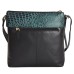 ASHIBO Sling Bag For Women Girls Croco Embossed Printed Leather & Nappa Genuine Leather With Keyring Holder Crossbody Bag  Coco Green