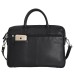 ASHIBO Sleek, Light Weight 13''/15'' Laptop Bag, Minimalistic Executive Bag For Men Women DDDM Genuine Leather Briefcase Black