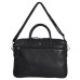 ASHIBO Sleek, Light Weight 13''/15'' Laptop Bag, Minimalistic Executive Bag For Men Women DDDM Genuine Leather Briefcase Black