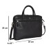 ASHIBO Sleek, Light Weight 13''/15'' Laptop Bag, Minimalistic Executive Bag For Men Women DDDM Genuine Leather Briefcase Black