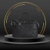 ASHIBO Sleek, Light Weight 13''/15'' Laptop Bag, Minimalistic Executive Bag For Men Women DDDM Genuine Leather Briefcase Black