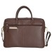 ASHIBO Sleek, Light Weight 13''/15'' Laptop Bag, Minimalistic Executive Bag For Men Women DDDM Genuine Leather Briefcase Brown