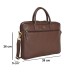 ASHIBO Sleek, Light Weight 13''/15'' Laptop Bag, Minimalistic Executive Bag For Men Women DDDM Genuine Leather Briefcase Brown