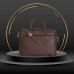 ASHIBO Sleek, Light Weight 13''/15'' Laptop Bag, Minimalistic Executive Bag For Men Women DDDM Genuine Leather Briefcase Brown