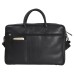ASHIBO Sleek, Light Weight 13''/15'' Laptop Bag, Minimalistic Executive Bag For Men Women DDDM Genuine Leather Briefcase Black