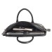 ASHIBO Sleek, Light Weight 13''/15'' Laptop Bag, Minimalistic Executive Bag For Men Women DDDM Genuine Leather Briefcase Black