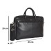 ASHIBO Sleek, Light Weight 13''/15'' Laptop Bag, Minimalistic Executive Bag For Men Women DDDM Genuine Leather Briefcase Black