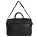 ASHIBO Sleek, Light Weight 13''/15'' Laptop Bag, Minimalistic Executive Bag For Men Women DDDM Genuine Leather Briefcase Black