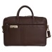 ASHIBO Sleek, Light Weight 13''/15'' Laptop Bag, Minimalistic Executive Bag For Men Women DDDM Genuine Leather Briefcase Brown