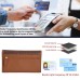 ASHIBO Continental Clutch Wallet For Women Croco Embossed Printed Leather & Nappa Genuine Leather With ID Windows RFID Blocking Technology with Zippered Pocket Multi Card Case Slots Coco Brown