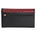 ASHIBO Continental Clutch Wallet For Women Croco Embossed Printed Leather & Nappa Genuine Leather With ID Windows RFID Blocking Technology with Zippered Pocket Multi Card Case Slots Coco Coco Burgundy
