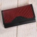ASHIBO Continental Clutch Wallet For Women Croco Embossed Printed Leather & Nappa Genuine Leather With ID Windows RFID Blocking Technology with Zippered Pocket Multi Card Case Slots Coco Coco Burgundy
