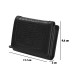 ASHIBO Trifold Wallet for Womens Croco Embossed Printed Leather & Nappa Genuine Leather with ID Windows Bill Compartments for Multipurpose Use Durable Purse Card Slots Slip pockets Coco Black