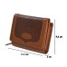 ASHIBO Trifold Wallet for Womens Croco Embossed Printed Leather & Nappa Genuine Leather with ID Windows Bill Compartments for Multipurpose Use Durable Purse Card Slots Slip pockets Coco Brown