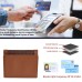 ASHIBO Trifold Wallet for Womens Croco Embossed Printed Leather & Nappa Genuine Leather with ID Windows Bill Compartments for Multipurpose Use Durable Purse Card Slots Slip pockets Coco Brown