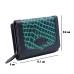 ASHIBO Trifold Wallet for Womens Croco Embossed Printed Leather & Nappa Genuine Leather with ID Windows Bill Compartments for Multipurpose Use Durable Purse Card Slots Slip pockets Coco Green
