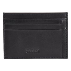 ASHIBO Card Holder For Men Women Credit Card & Business Multi Card Case Waxed Vegetable Tanned Finished Genuine Leather Coin Purse Blue