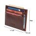 ASHIBO Card Holder For Men Women Credit Card & Business Multi Card Case Waxed Vegetable Tanned Finished Genuine Leather Coin Purse Brown