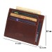 ASHIBO Card Holder For Men Women Credit Card & Business Multi Card Case Waxed Vegetable Tanned Finished Genuine Leather Coin Purse Brown