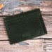 ASHIBO Card Holder For Men Women Credit Card & Business Multi Card Case Waxed Vegetable Tanned Finished Genuine Leather Coin Purse Green
