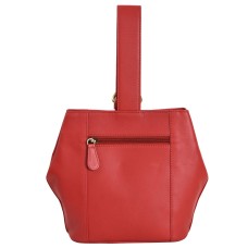 ASHIBO Party Wrist bag For Womens Nappa Flat Genuine Leather with Dual Secure Magnetic & Buckel Closure & Makeup Mirror Black