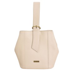 ASHIBO Party Wrist bag For Womens Nappa Flat Genuine Leather with Dual Secure Magnetic & Buckel Closure & Makeup Mirror Snow White