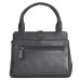 ASHIBO Fashion/Party Satchel Bag For Womens Nappa Flat Genuine Leather Strip Closure With Zipperd Pocket & Makeup Mirror Black