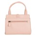 ASHIBO Fashion/Party Satchel Bag For Womens Nappa Flat Genuine Leather Strip Closure With Zipperd Pocket & Makeup Mirror Pink