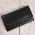 ASHIBO Continental Clutch Wallet For Women Nappa Flat Genuine Leather With RFID Blocking Technology Multi CardCase with Zippered Pocket Black