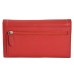 ASHIBO Continental Clutch Wallet For Women Nappa Flat Genuine Leather With RFID Blocking Technology Multi CardCase with Zippered Pocket Red