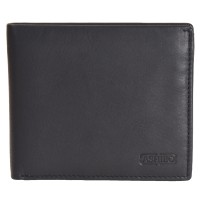 ASHIBO Card Holder For Men Women Credit Card & Business Multi Card Case Waxed Vegetable Tanned Finished Genuine Leather Coin Purse Black