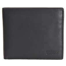 ASHIBO Card Holder For Men Women Credit Card & Business Multi Card Case Waxed Vegetable Tanned Finished Genuine Leather Coin Purse Black