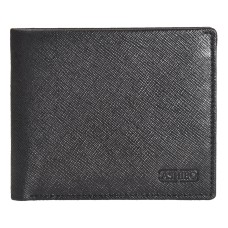 ASHIBO Minimalist Saffiano Bi Fold Wallet For Mens Genuine Leather RFID Blocking Multi Smart Business ID Card & Credit Card Slots Holder Black/Green