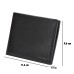 ASHIBO Minimalist Saffiano Bi Fold Wallet For Mens Genuine Leather RFID Blocking Multi Smart Business ID Card & Credit Card Slots Holder Black