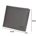 ASHIBO Minimalist Saffiano Bi Fold Wallet For Mens Genuine Leather RFID Blocking Multi Smart Business ID Card & Credit Card Slots Holder Gray