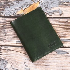ASHIBO Minimalist Wallet For Men Waxed Vegetable Tanned Finished Genuine Leather With Open And Hidden Card Slots Flip pockets Large Bill Compartment  Green